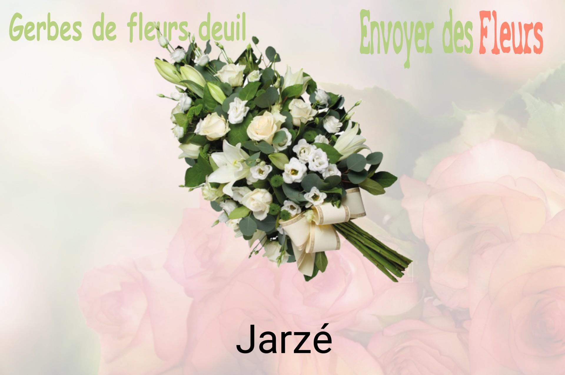 Gerbe de fleurs de deuil livrée à Jarzé